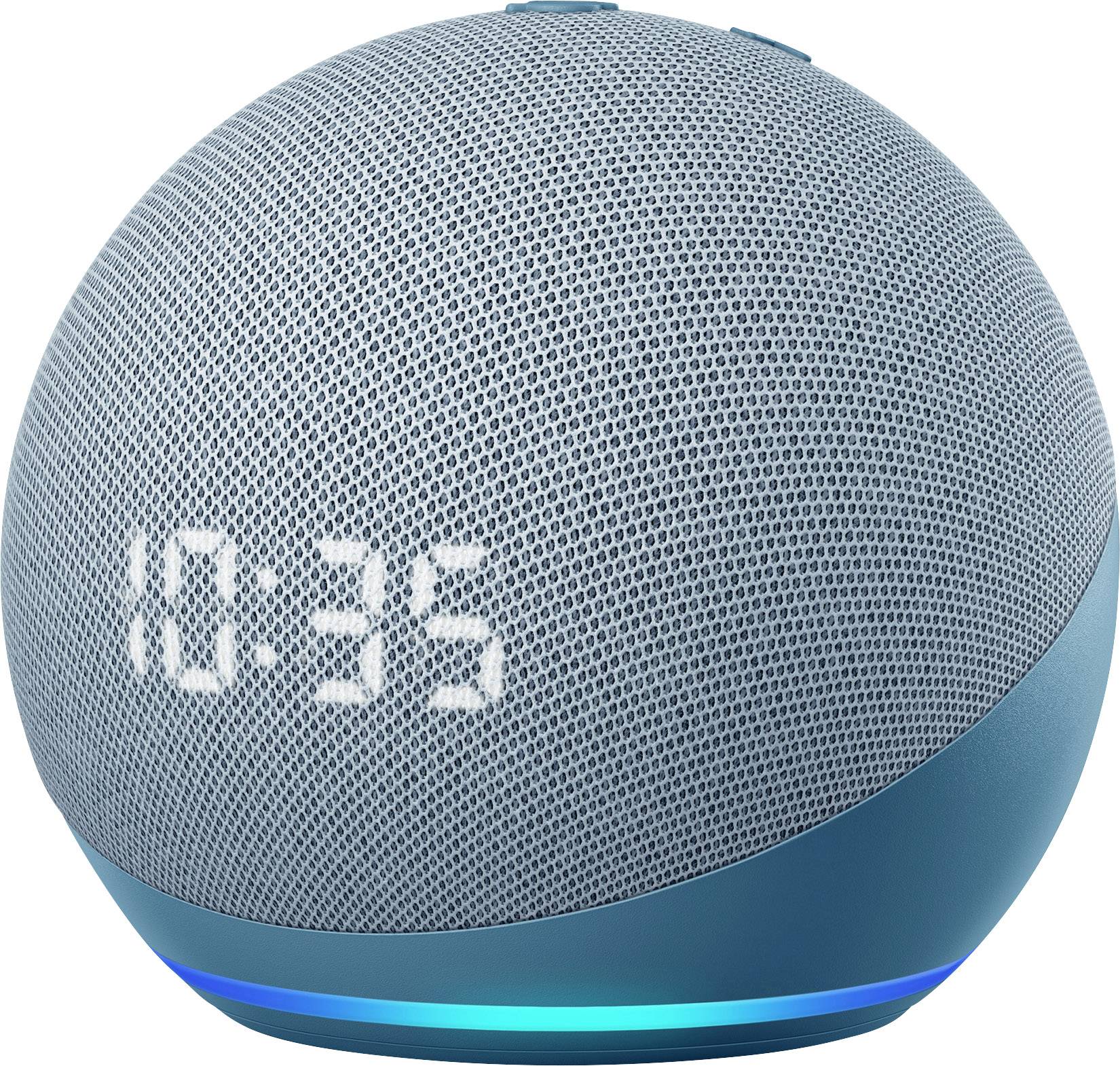 Amazon echo Echo Dot (4. Generation) mit Uhr Sprachassistent Blau-Grau