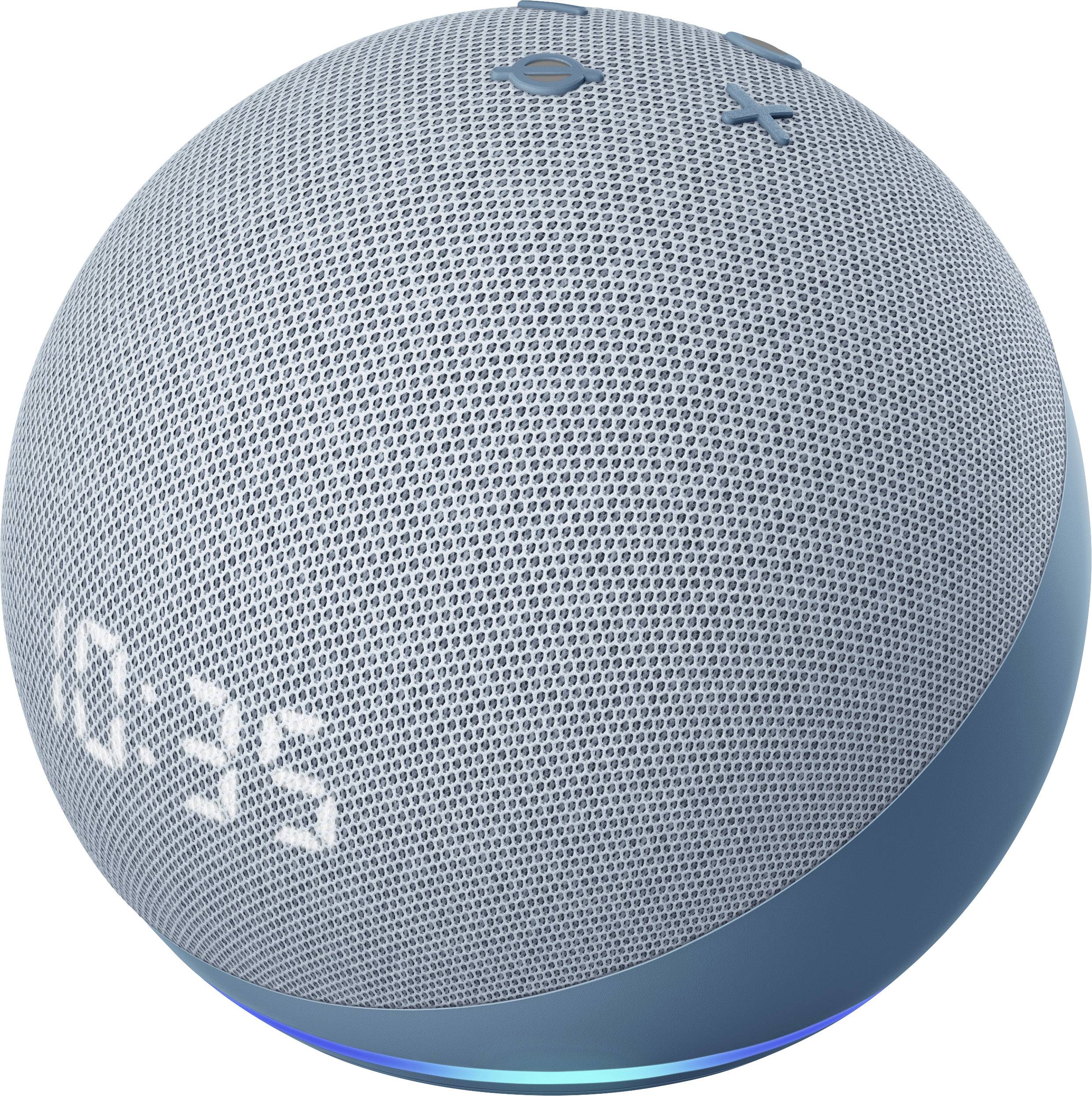 Amazon echo Echo Dot (4. Generation) mit Uhr Sprachassistent Blau-Grau