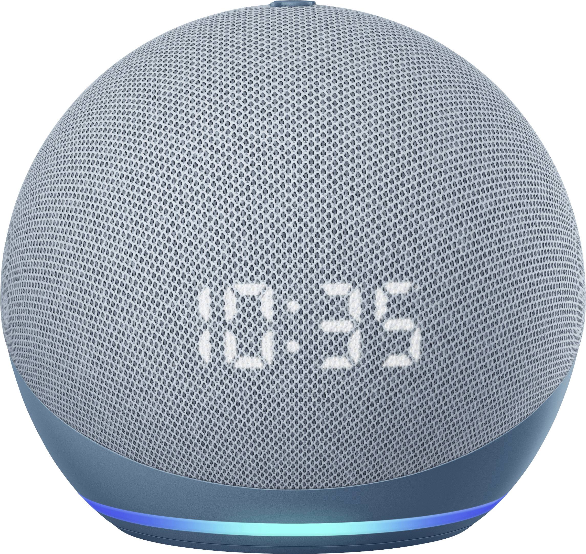 Amazon echo Echo Dot (4. Generation) mit Uhr Sprachassistent Blau-Grau