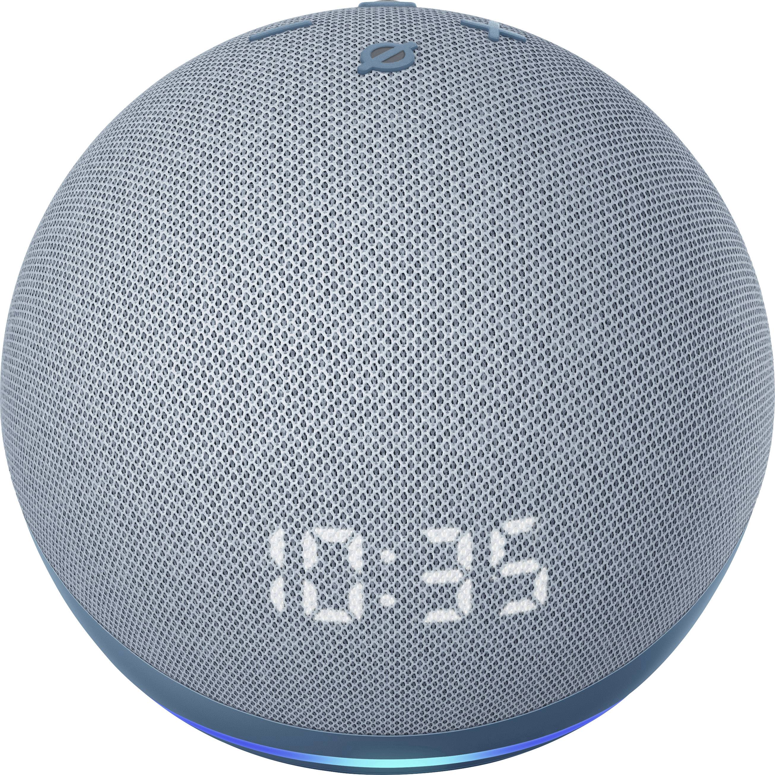 Amazon echo Echo Dot (4. Generation) mit Uhr Sprachassistent Blau-Grau