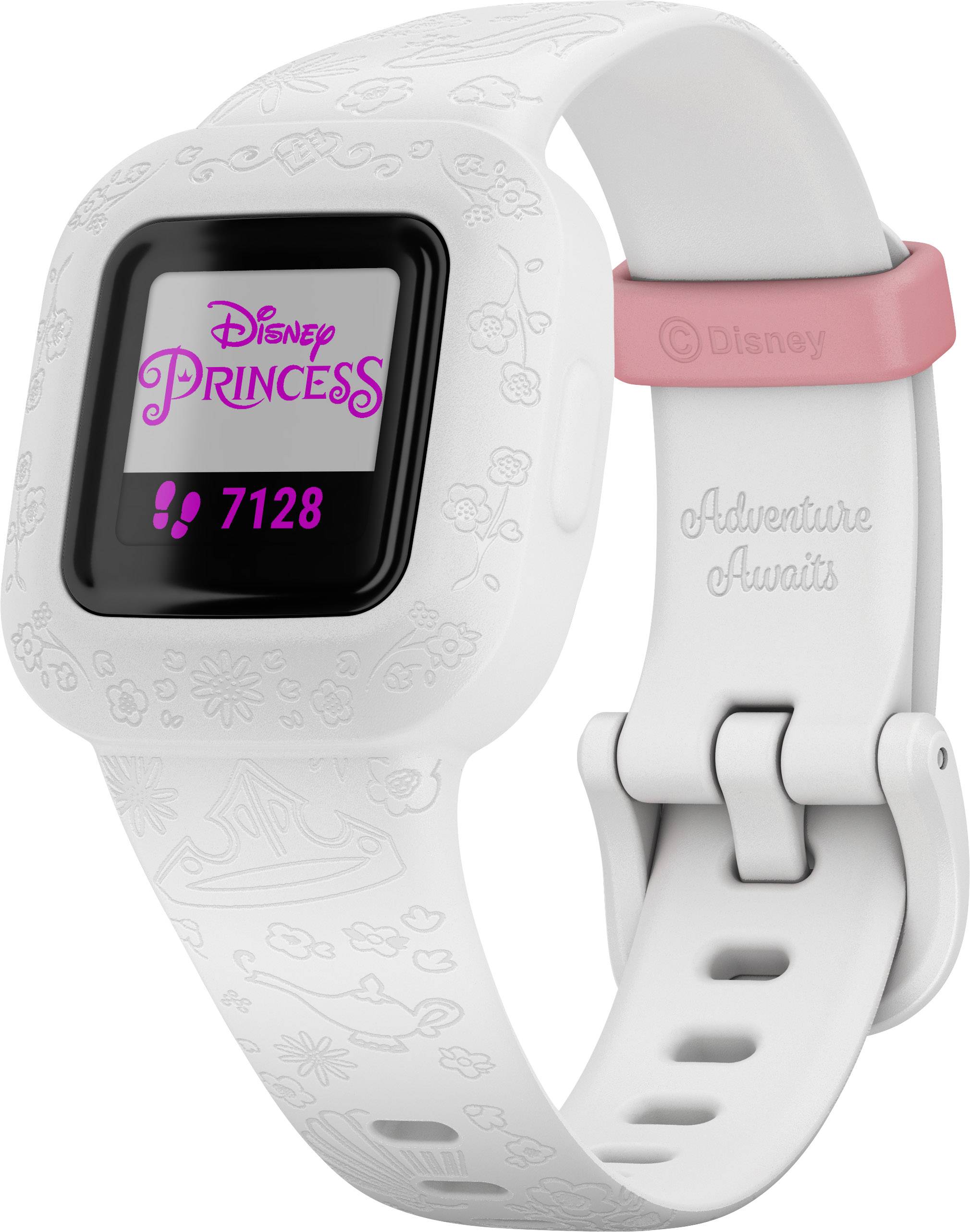 Garmin vívofit® jr. 3 | Disney Prinzessinnen Kinderarmbanduhr Weiß, Altrosa