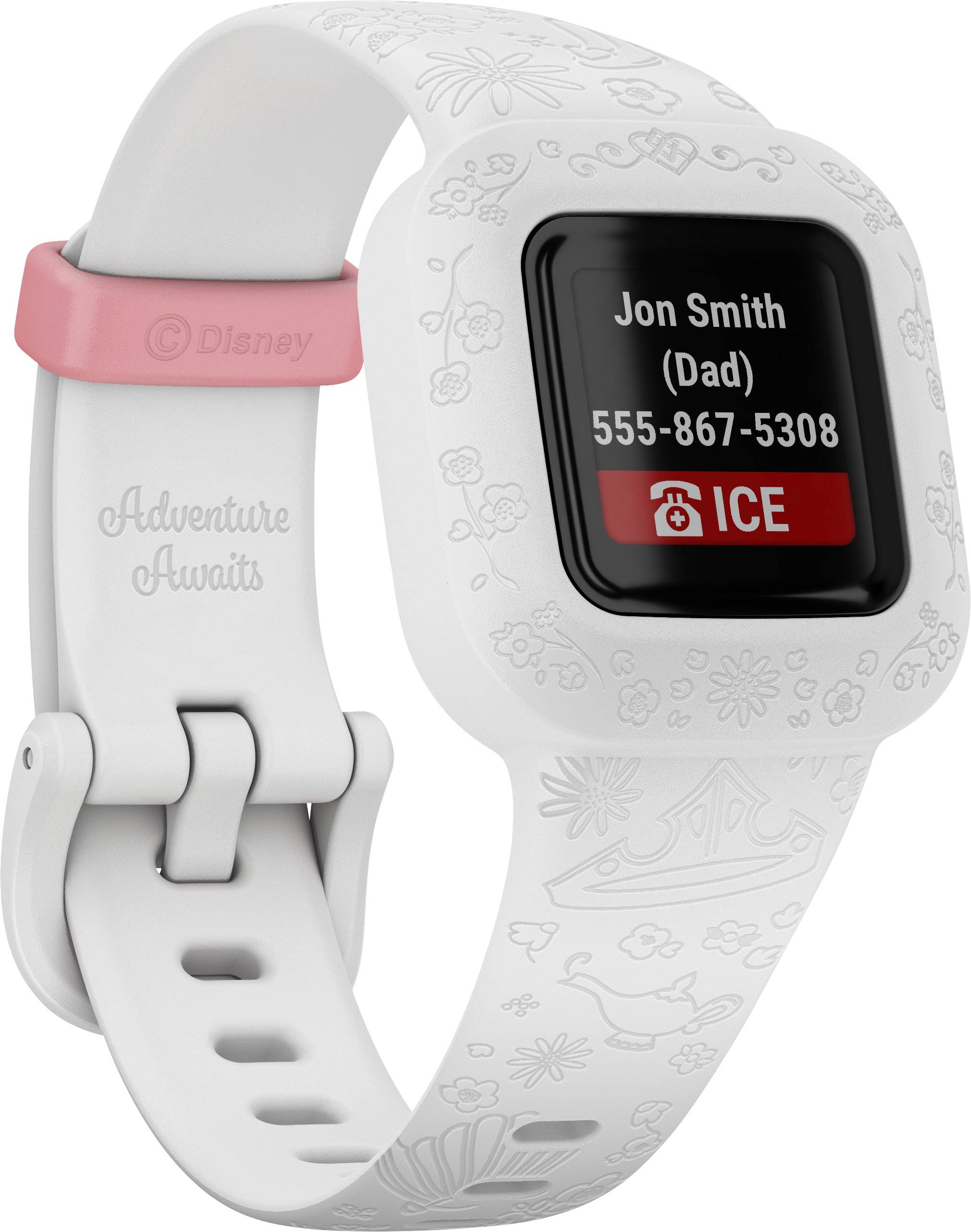 Garmin Vivofit Jr. 3 Kinderarmbanduhr Weiß, Altrosa