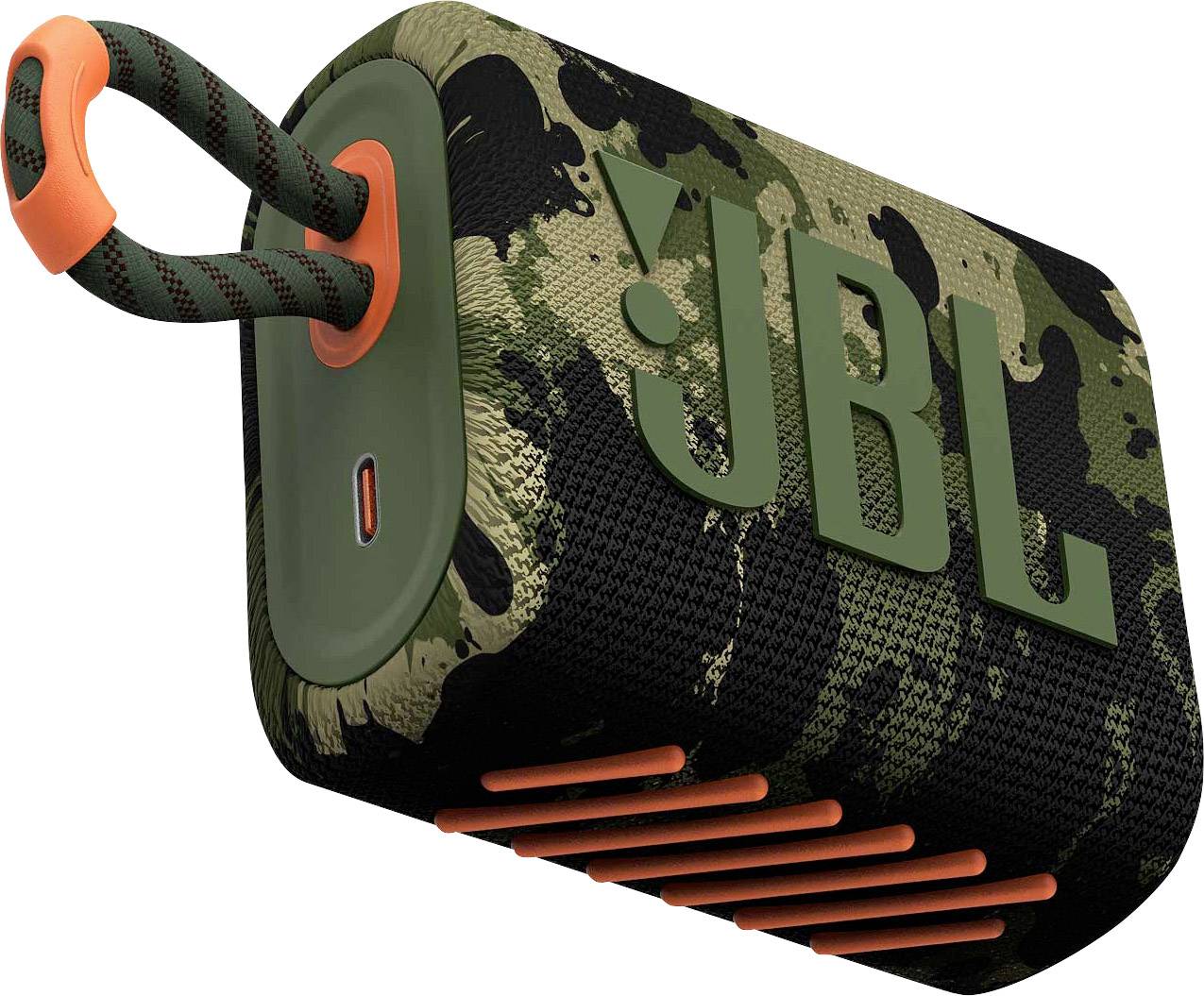 JBL Go 3 Bluetooth® Lautsprecher Wasserfest, staubfest Camouflage