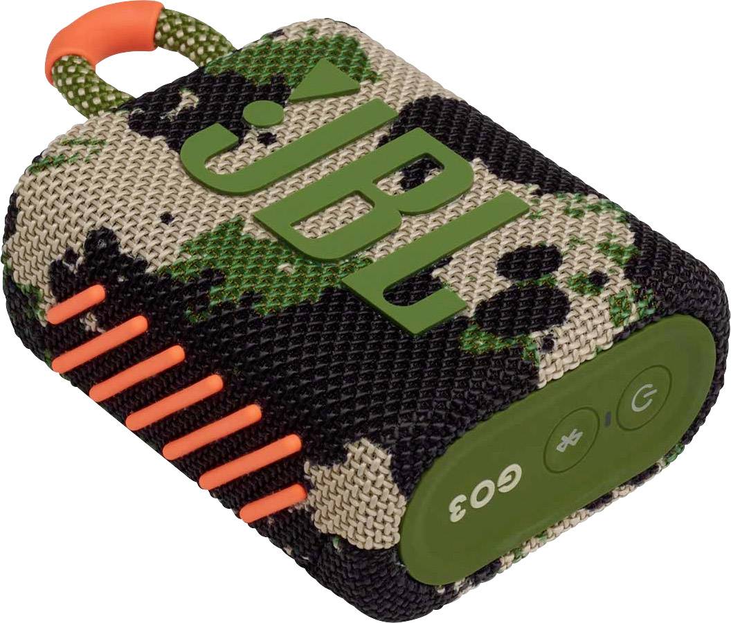 JBL Go 3 Bluetooth® Lautsprecher Wasserfest, staubfest Camouflage