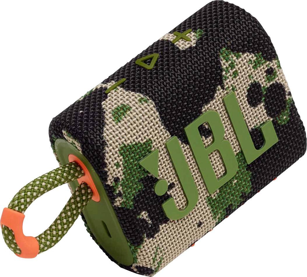 JBL Go 3 Bluetooth® Lautsprecher Wasserfest, staubfest Camouflage