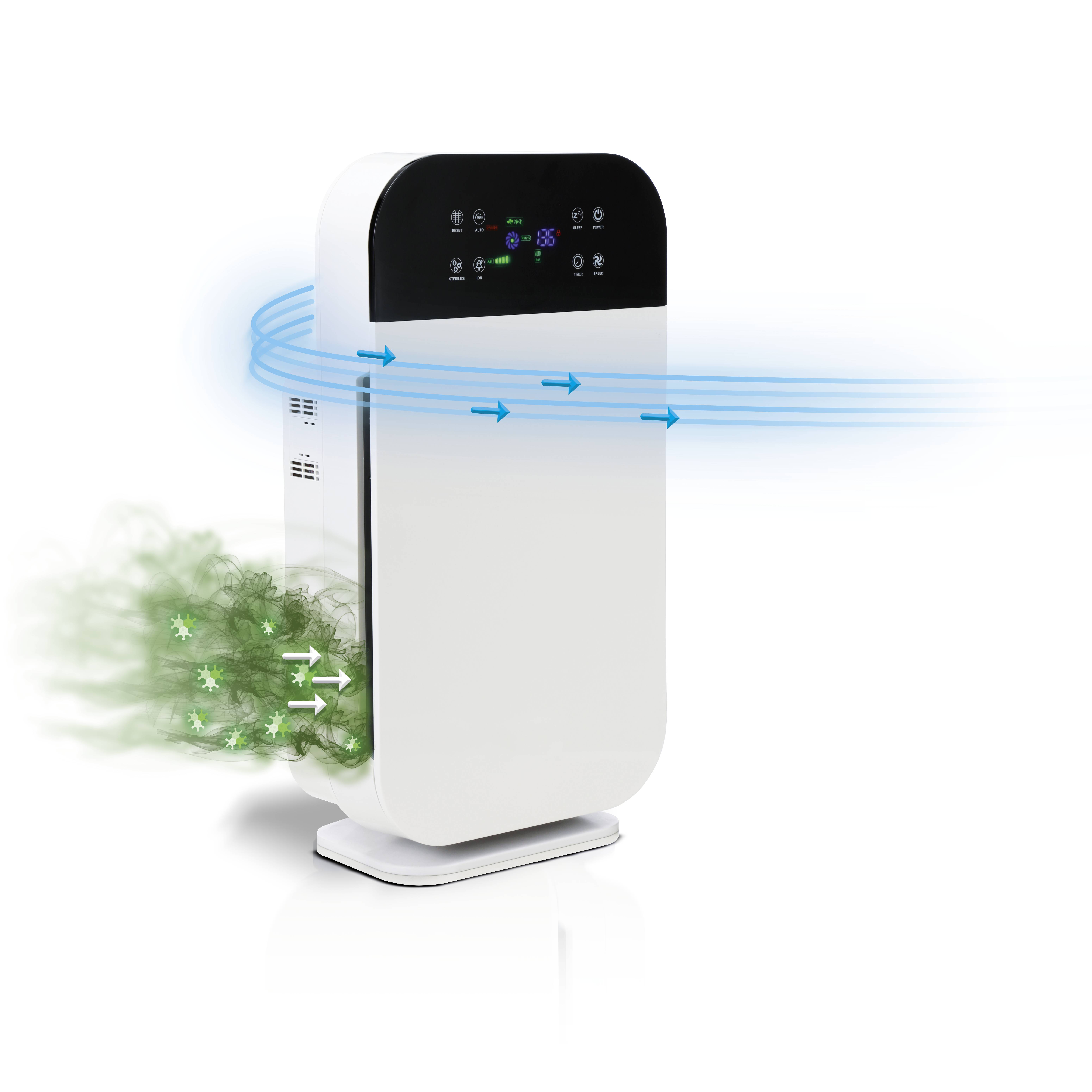 MediaShop M19974 AirPurifier Deluxe Luftreiniger 40m² Weiß