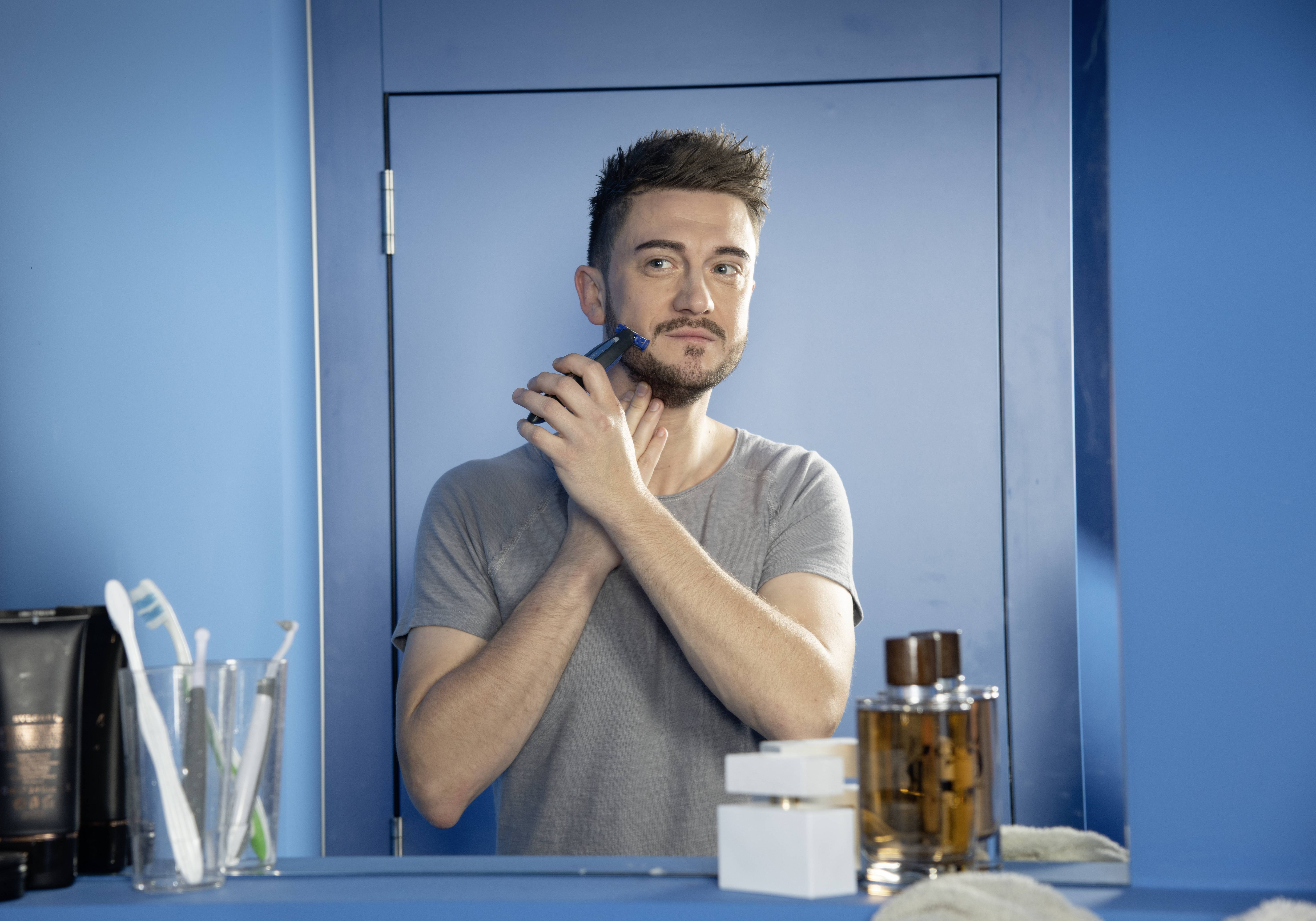 MediaShop MicroTouch Solo Bartschneider Schwarz, Blau