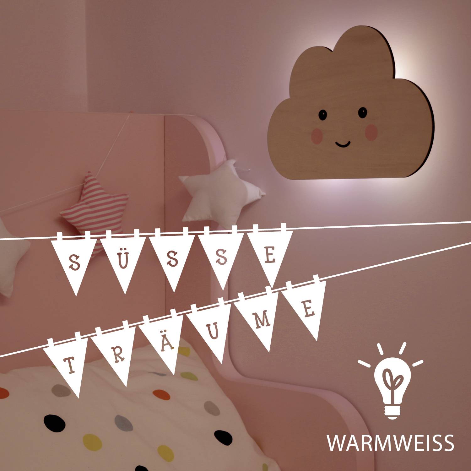 lumilu Silhouette Light - cloud 52167 Nachtlicht Wolke Warmweiß Natur