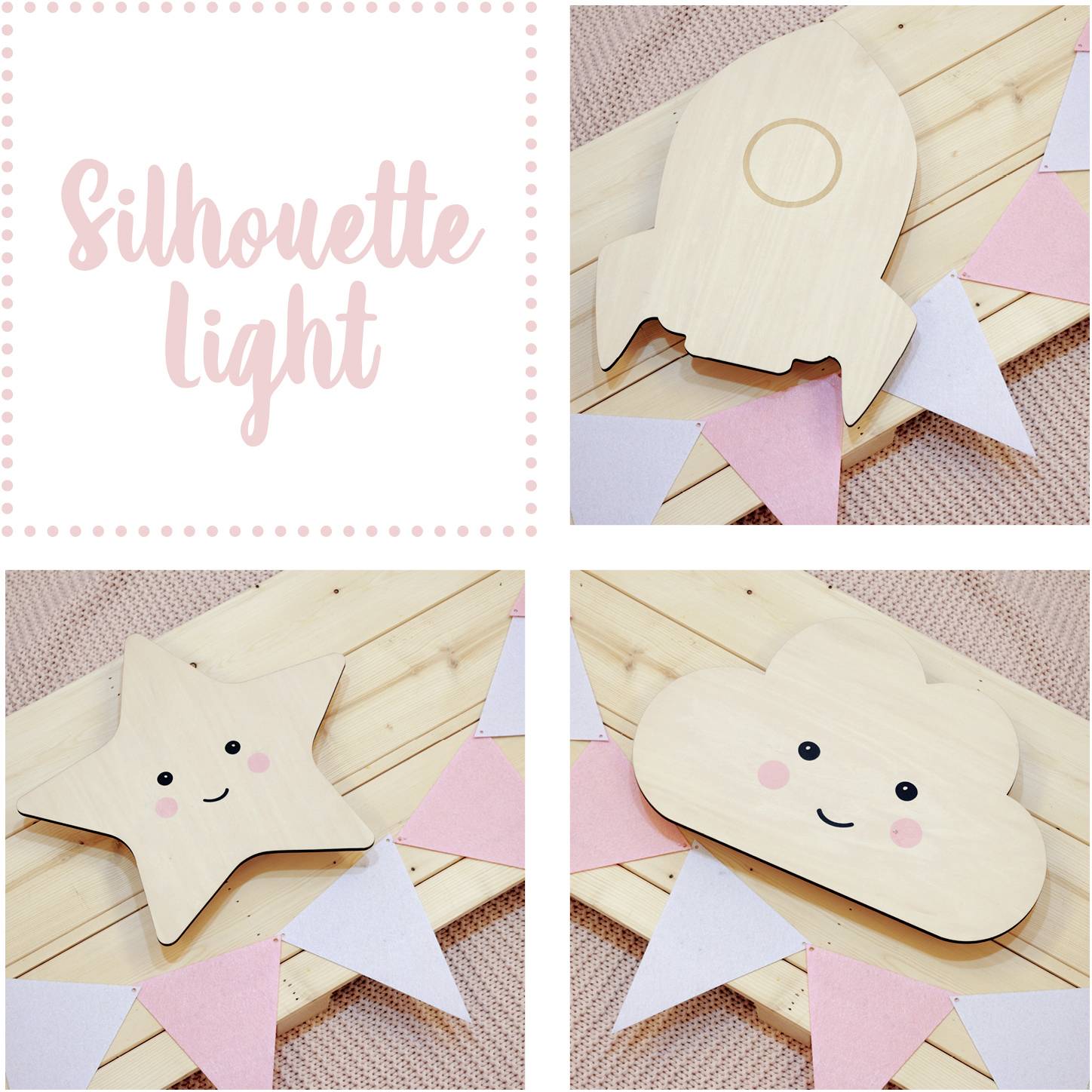 lumilu Silhouette Light - cloud 52167 Nachtlicht Wolke Warmweiß Natur