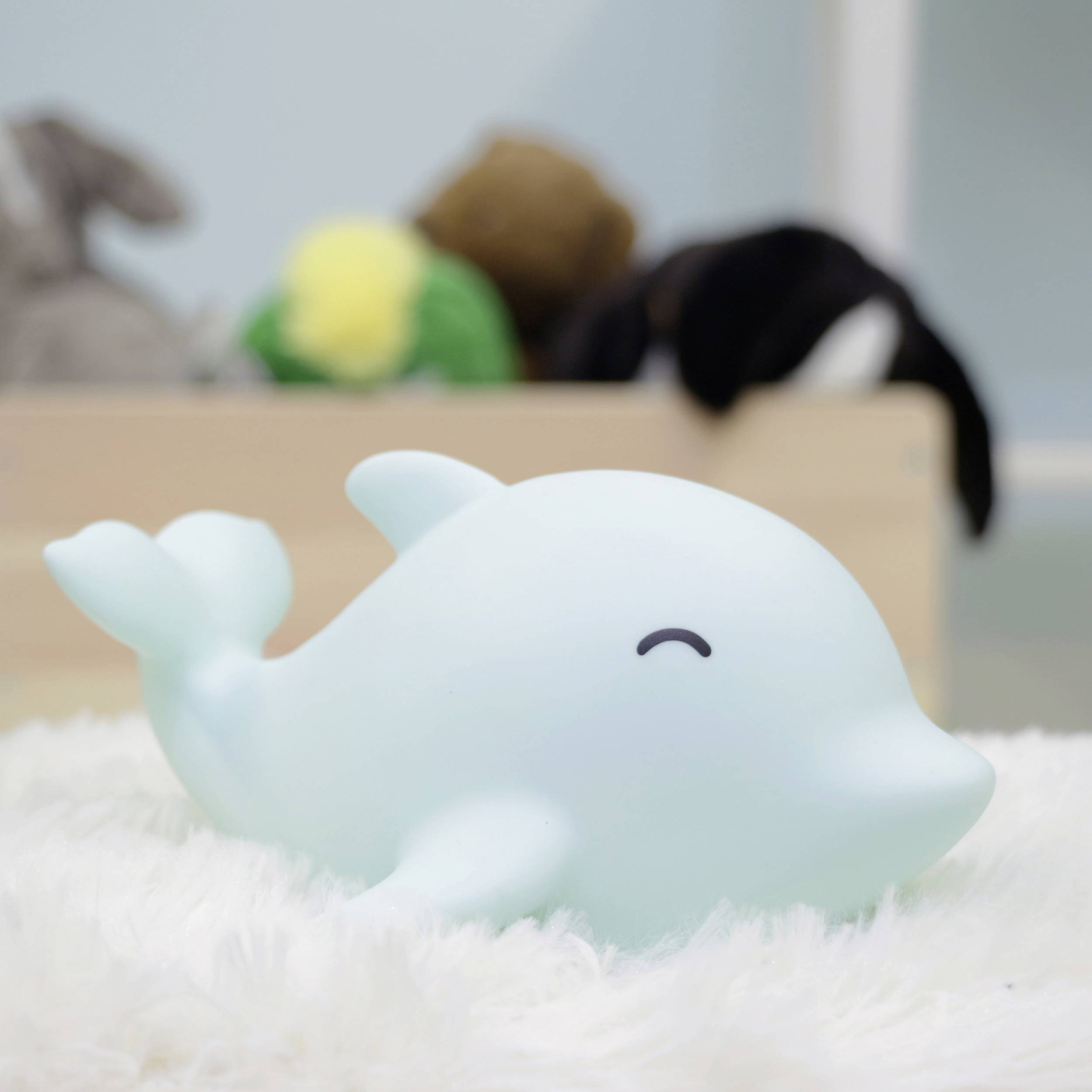 lumilu Sea Life - dolphin 52293 Nachtlicht Delfin Warmweiß Pastell-Grün