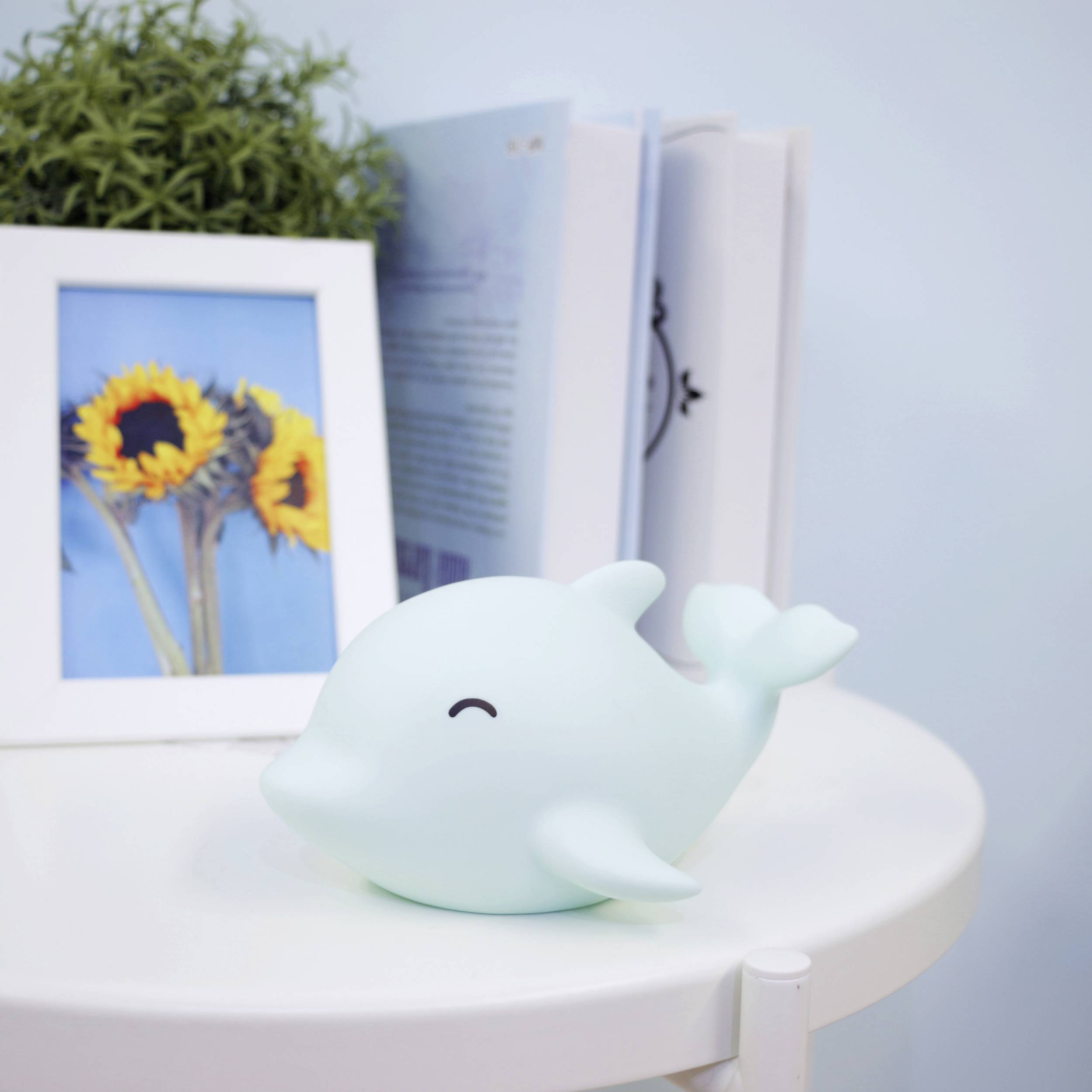 lumilu Sea Life - dolphin 52293 Nachtlicht Delfin Warmweiß Pastell-Grün