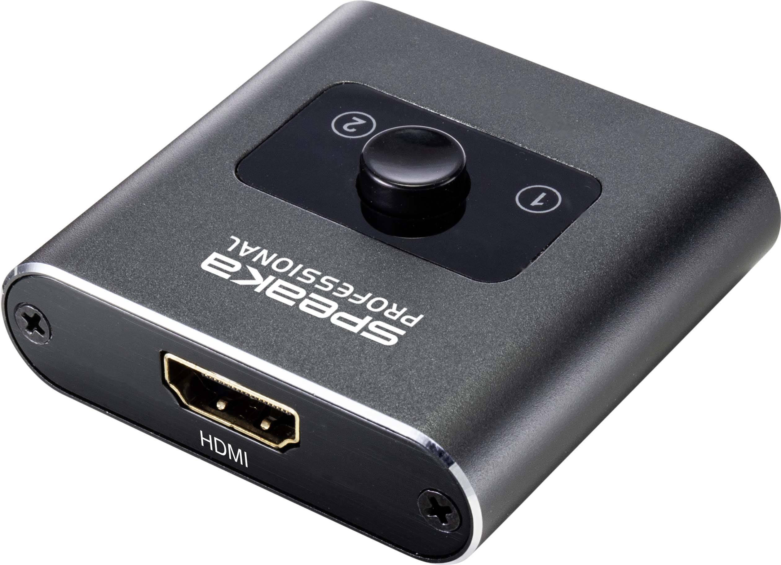 SpeaKa Professional SP-BDS-120 1+2 Port HDMI-Switch UHD 4K @ 60Hz