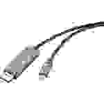 Renkforce USB-C® / DisplayPort Anschlusskabel USB-C® Stecker, DisplayPort Stecker 1.00 m Schwarz RF
