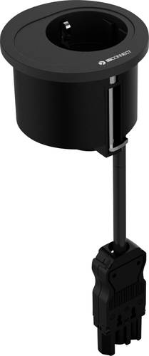 60101001/3 1 Stück Einbau-Steckdose Schwarz