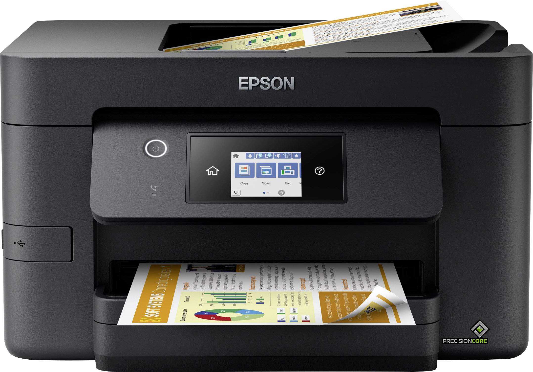 Epson WorkForce Pro WF-3820DWF Multifunktionsdrucker Tintenstrahl Farbe A4 Drucker, Scanner, Kopierer, Fax Duplex, LAN, USB, WLAN