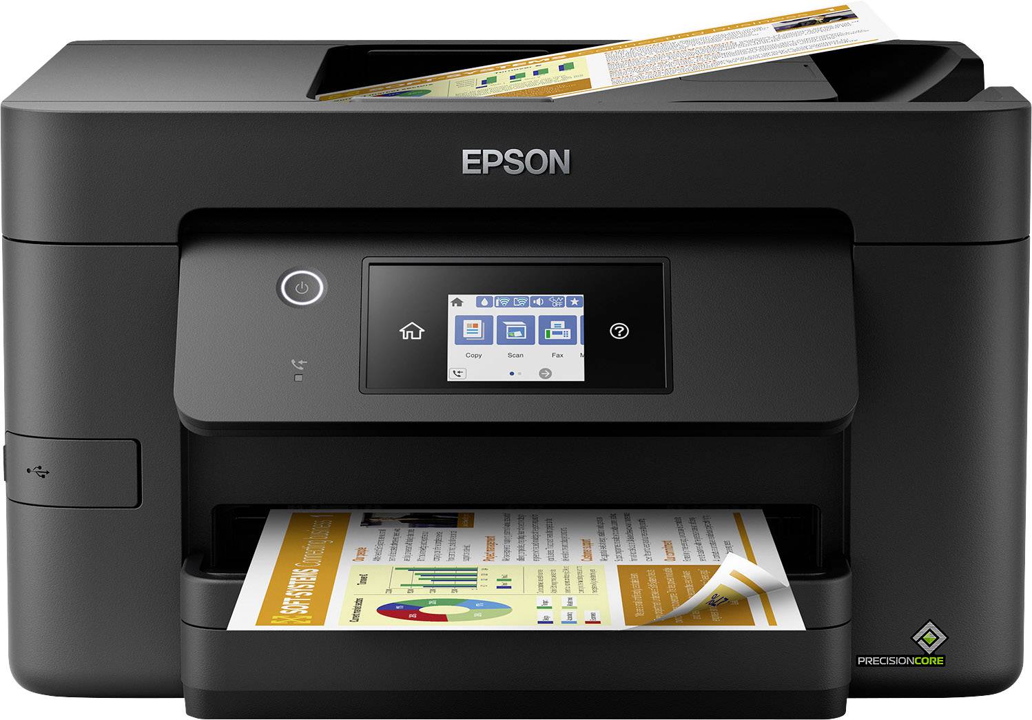 Epson WorkForce Pro WF-3820DWF Multifunktionsdrucker Tintenstrahl Farbe A4 Drucker, Scanner, Kopierer, Fax Duplex, LAN, USB, WLAN
