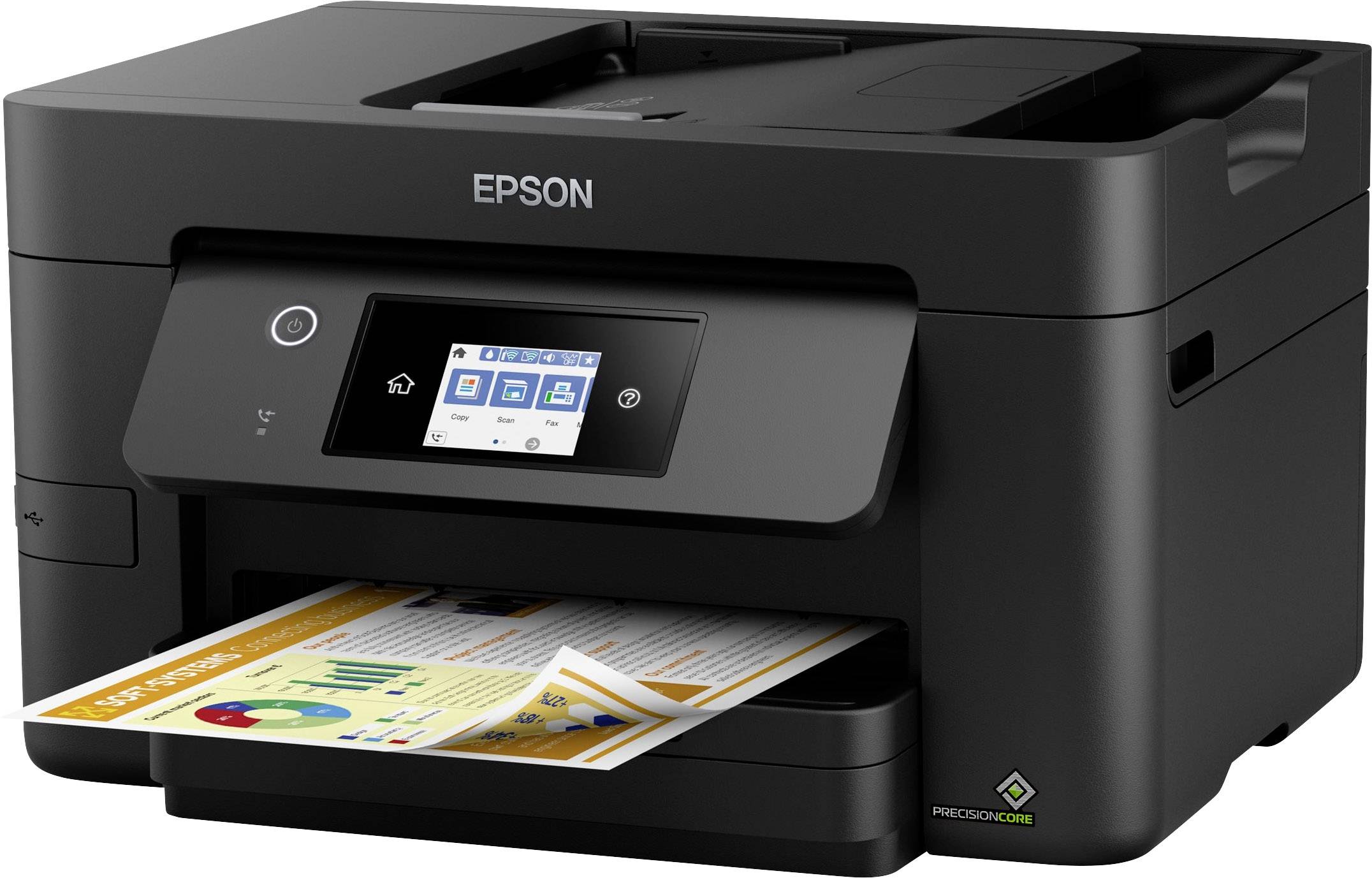 Epson WorkForce Pro WF-3820DWF Multifunktionsdrucker Tintenstrahl Farbe A4 Drucker, Scanner, Kopierer, Fax Duplex, LAN, USB, WLAN