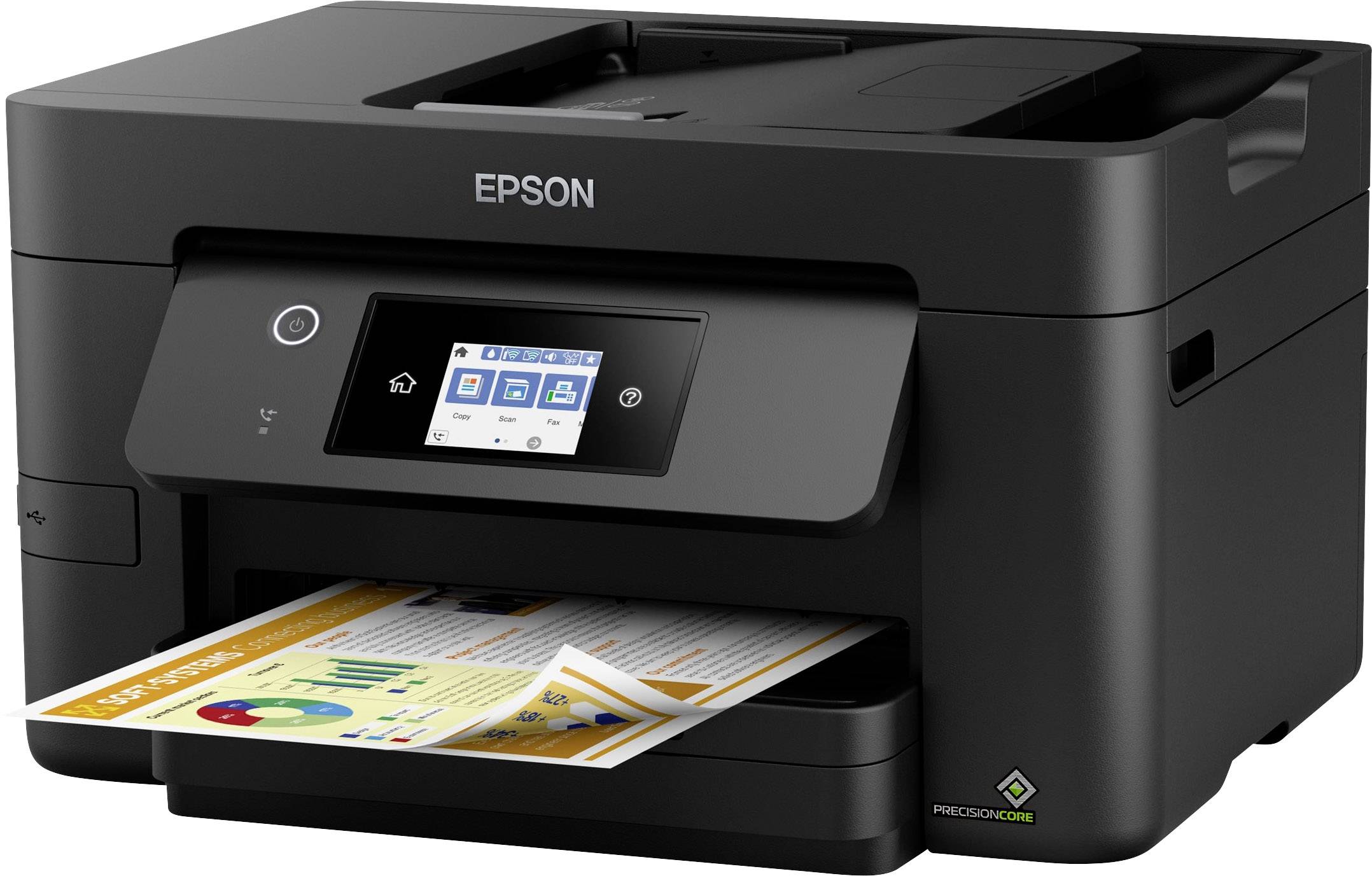 Epson WorkForce Pro WF-3820DWF Multifunktionsdrucker Tintenstrahl Farbe A4 Drucker, Scanner, Kopierer, Fax Duplex, LAN, USB, WLAN