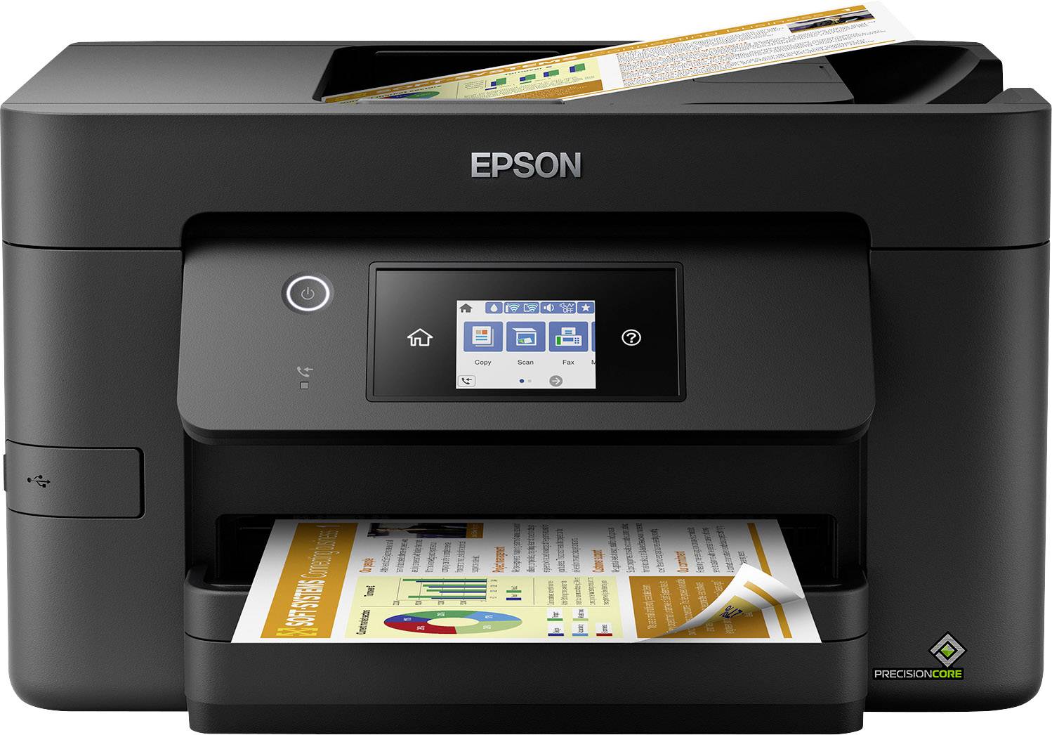 Epson WorkForce Pro WF-3820DWF Multifunktionsdrucker Tintenstrahl Farbe A4 Drucker, Scanner, Kopierer, Fax Duplex, LAN, USB, WLAN