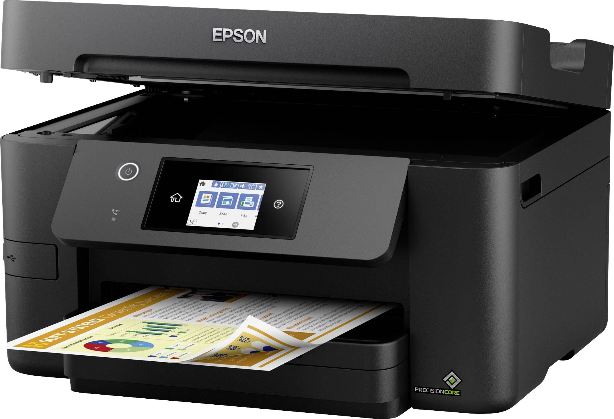 Epson WorkForce Pro WF-3820DWF Multifunktionsdrucker Tintenstrahl Farbe A4 Drucker, Scanner, Kopierer, Fax Duplex, LAN, USB, WLAN