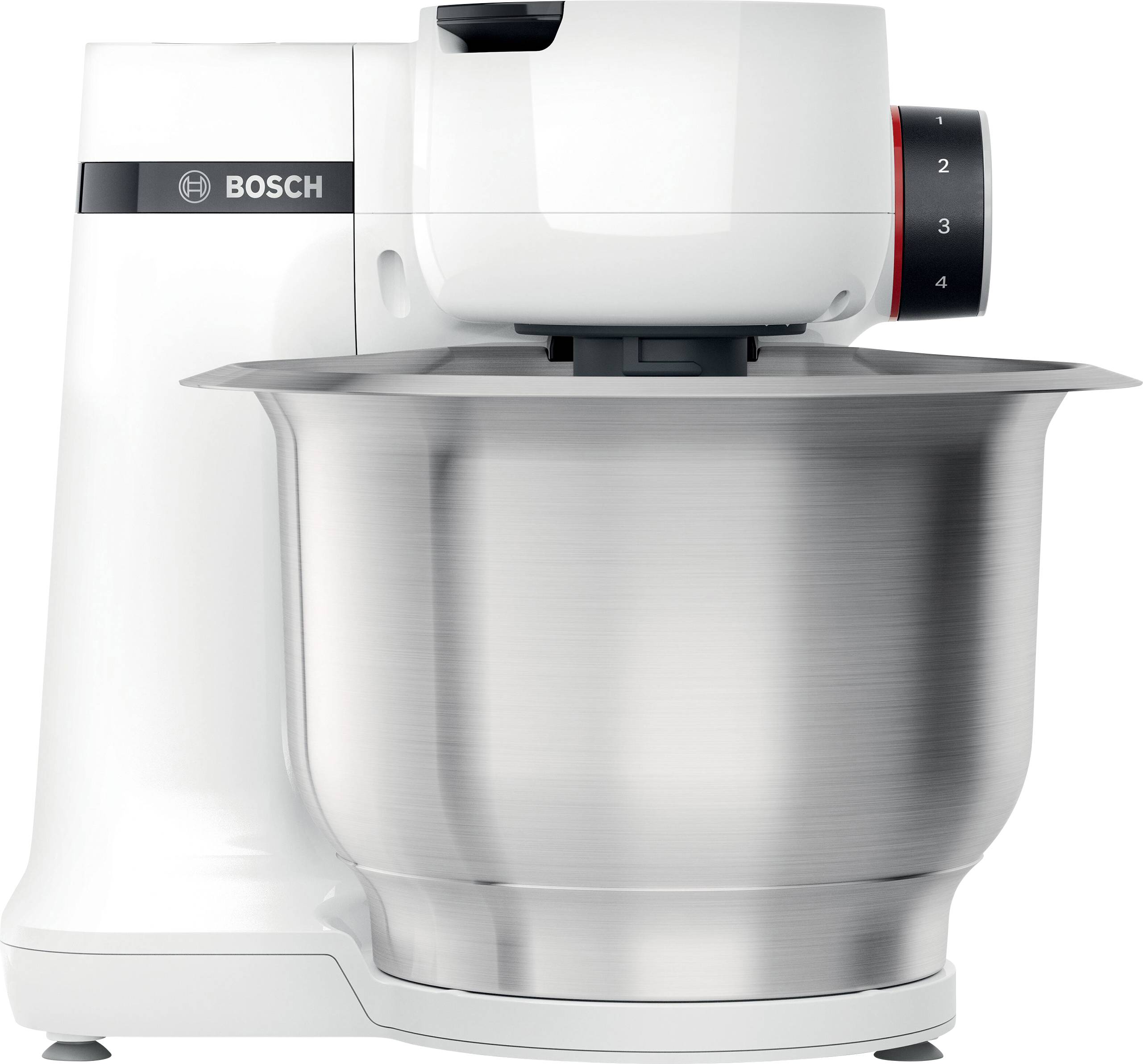 Bosch MUMS2EW 00 Küchenmaschine 700 W, 3,8 L Edelstahlschüssel, 4 Arbeitsstufen