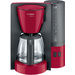 Bosch Haushalt ComfortLine Kaffeemaschine Rot Fassungsvermögen Tassen=10 Glaskanne