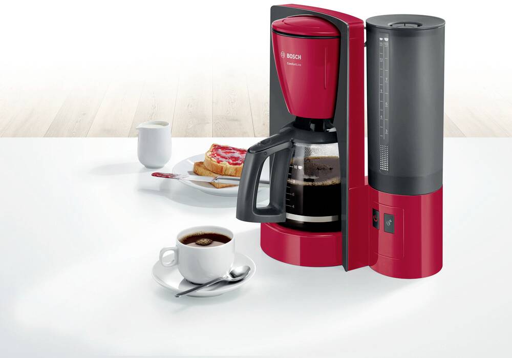 Bosch Haushalt ComfortLine Kaffeemaschine Rot Fassungsvermögen Tassen=10 Glaskanne