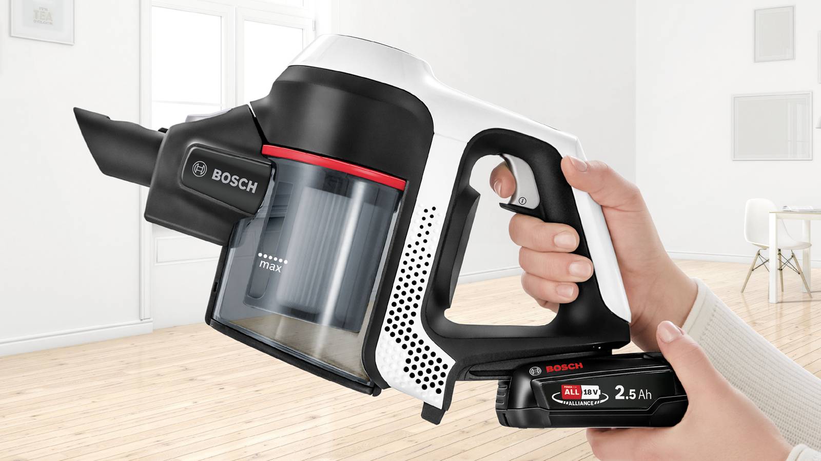 Bosch Haushalt Unlimited BKS611MTB Akku-Handstaubsauger inkl. Akku, inkl. Ladegerät, inkl. Mini-Turbobürste, Beutellos