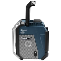 Makita Baustellenradio DAB, DAB+ AUX, Bluetooth®, USB spritzwassergeschützt, stoßfest Türkis, Schwarz, Silber Makita Baustellenradio DAB, DAB+ AUX, Bluetooth®, USB spritzwassergeschützt, stoßfest Türkis, Schwarz, Silber