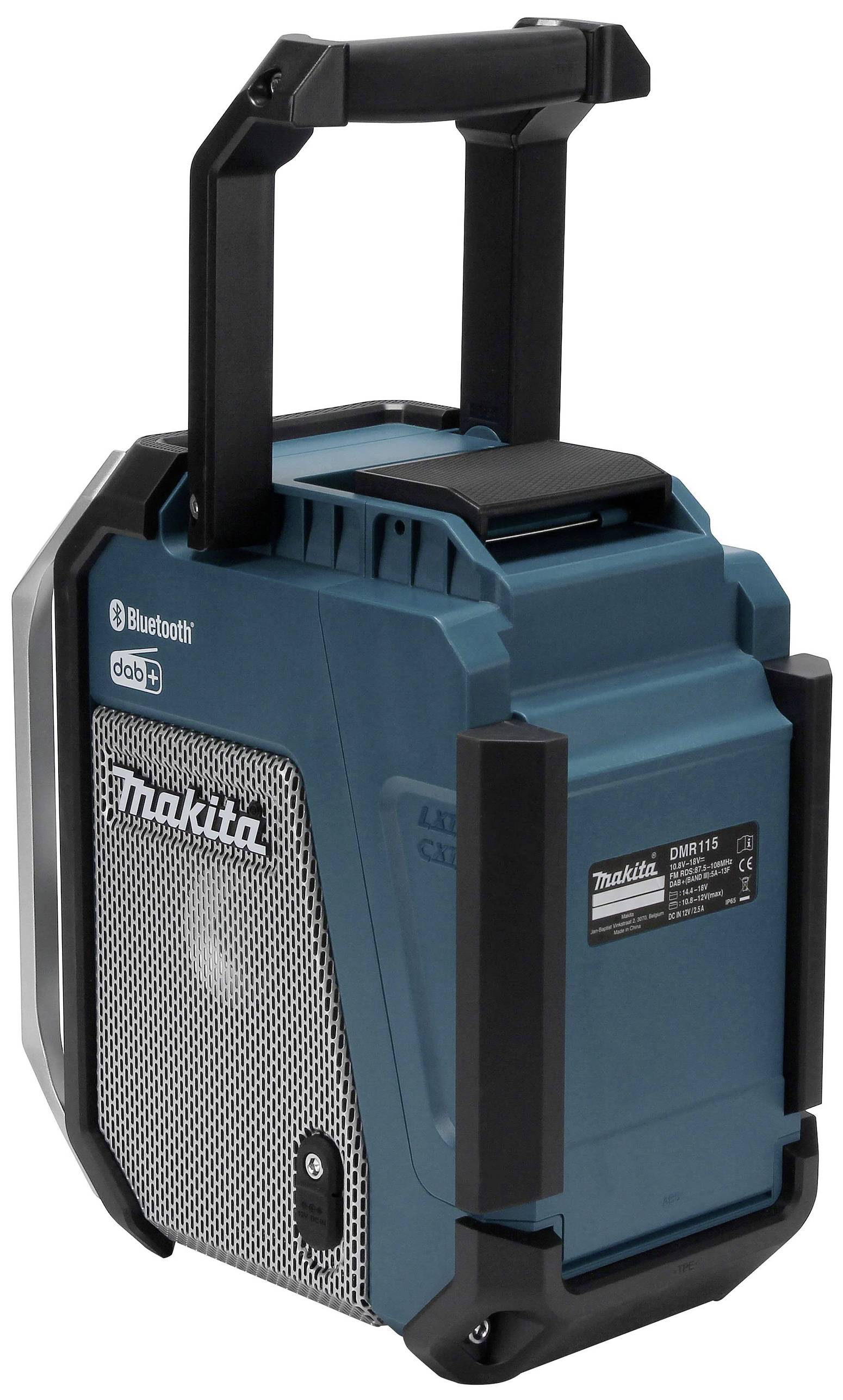 Makita Baustellenradio DAB, DAB+ AUX, Bluetooth®, USB spritzwassergeschützt, stoßfest Türkis, Schwarz, Silber