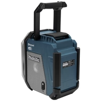 Makita Baustellenradio DAB, DAB+ AUX, Bluetooth®, USB spritzwassergeschützt, stoßfest Türkis, Schwarz, Silber Makita Baustellenradio DAB, DAB+ AUX, Bluetooth®, USB spritzwassergeschützt, stoßfest Türkis, Schwarz, Silber