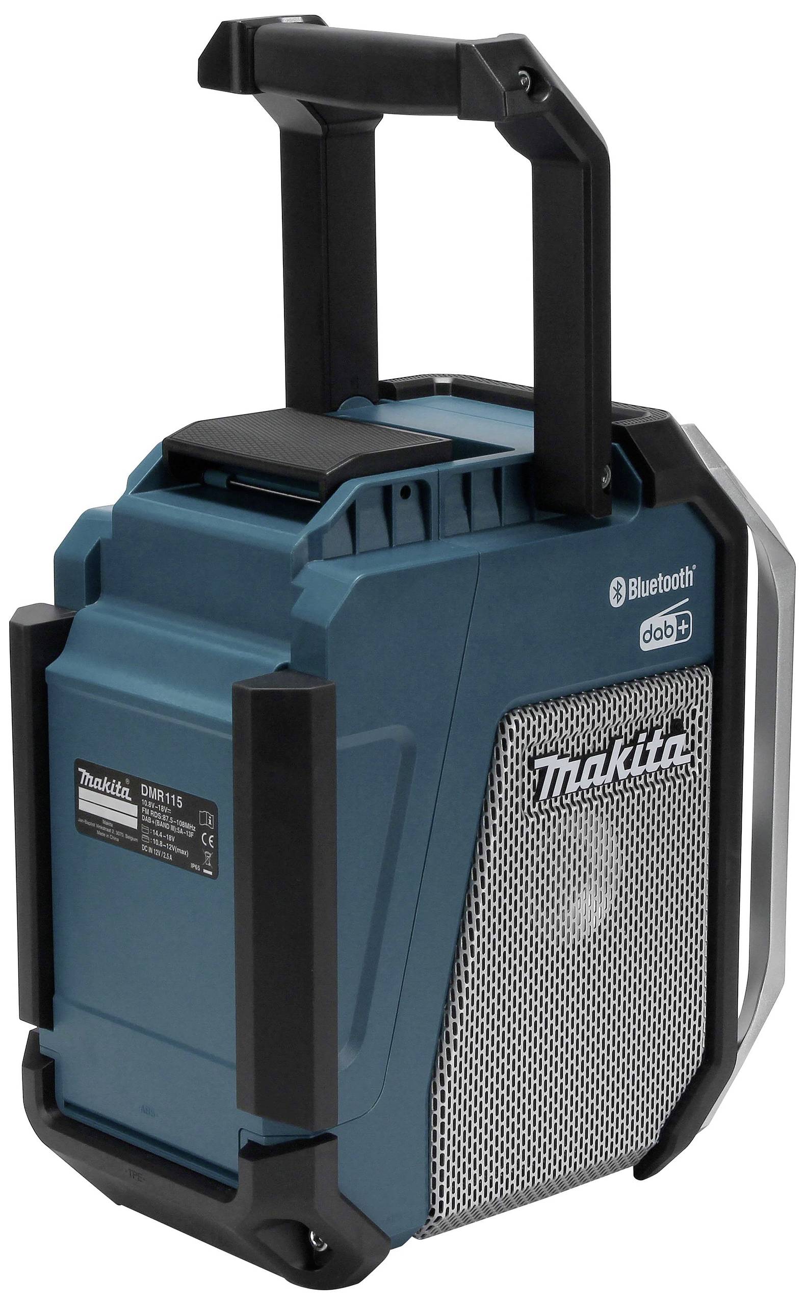 Makita Baustellenradio DAB, DAB+ AUX, Bluetooth®, USB spritzwassergeschützt, stoßfest Türkis, Schwarz, Silber