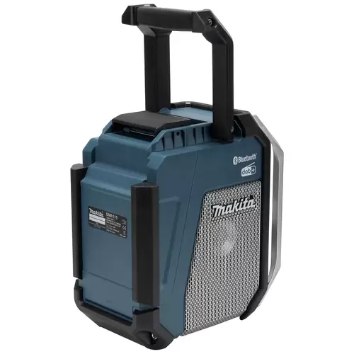 Makita Baustellenradio DAB, DAB+ AUX, Bluetooth®, USB spritzwassergeschützt, stoßfest Türkis, Schwarz, Silber Makita Baustellenradio DAB, DAB+ AUX, Bluetooth®, USB spritzwassergeschützt, stoßfest Türkis, Schwarz, Silber