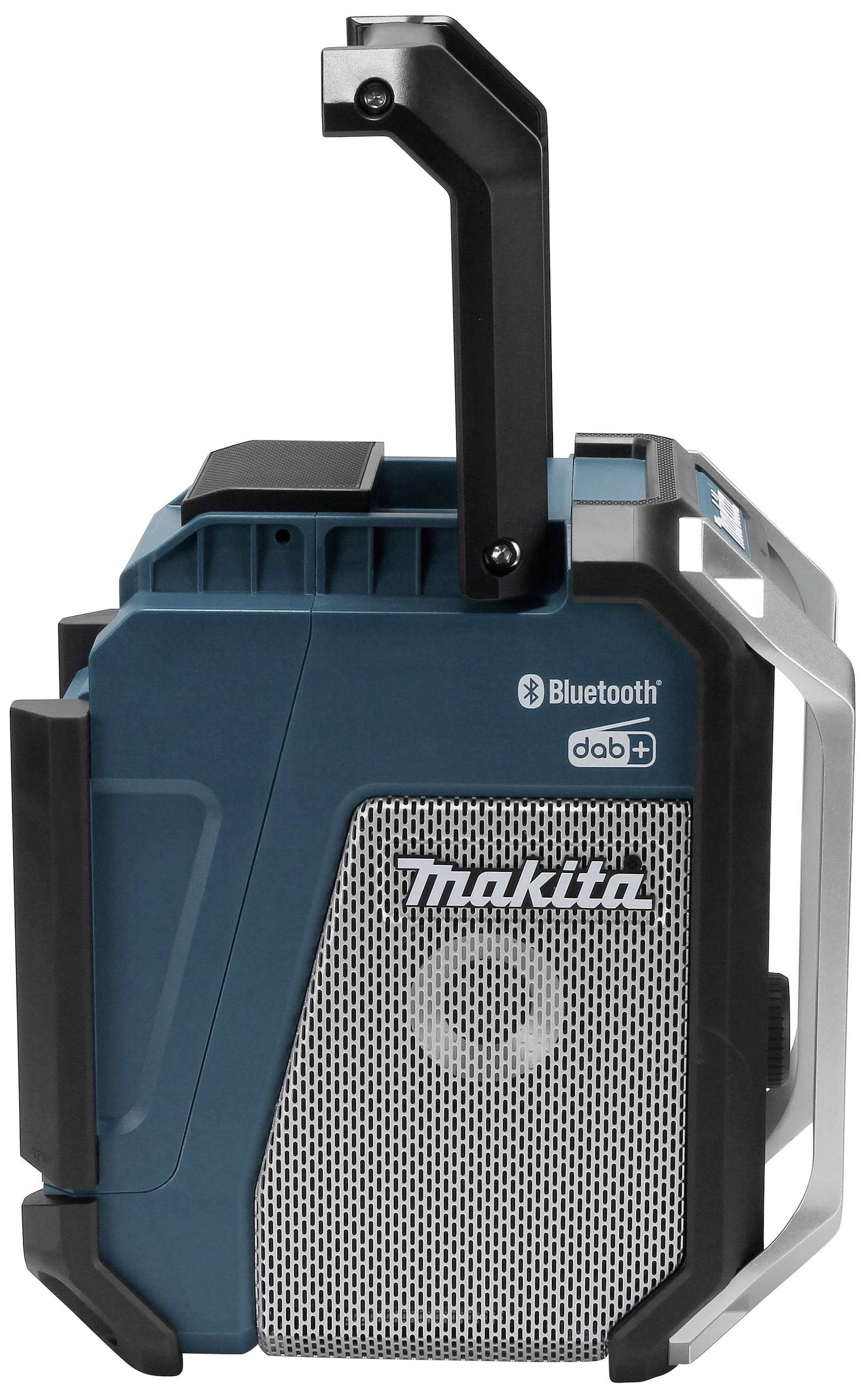 Makita Baustellenradio DAB, DAB+ AUX, Bluetooth®, USB spritzwassergeschützt, stoßfest Türkis, Schwarz, Silber