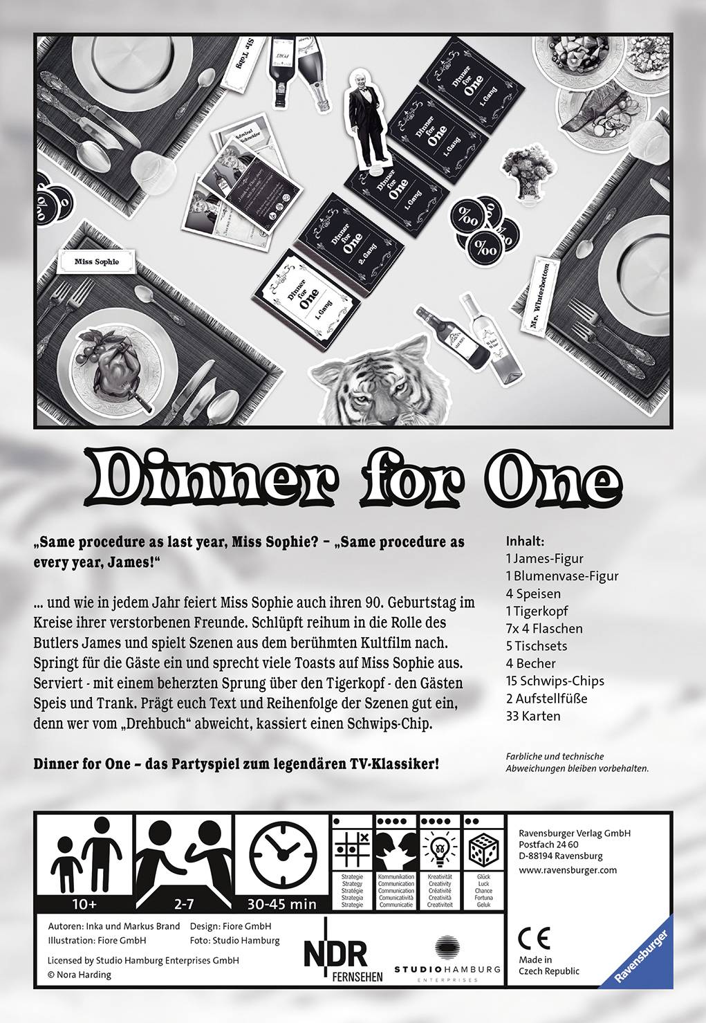 Dinner for One - Familien-Brettspiel - Erwachsene & Kinder - 10 Jahr(e) - 30 min