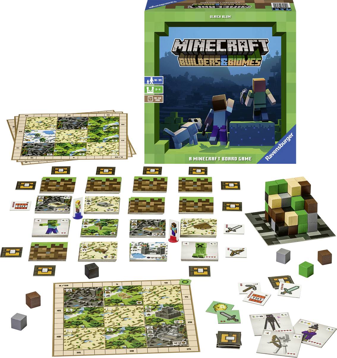 Minecraft Builders & Biomes, Brettspiel, Auf Kacheln basierend, 10 Jahr(e), 30 m