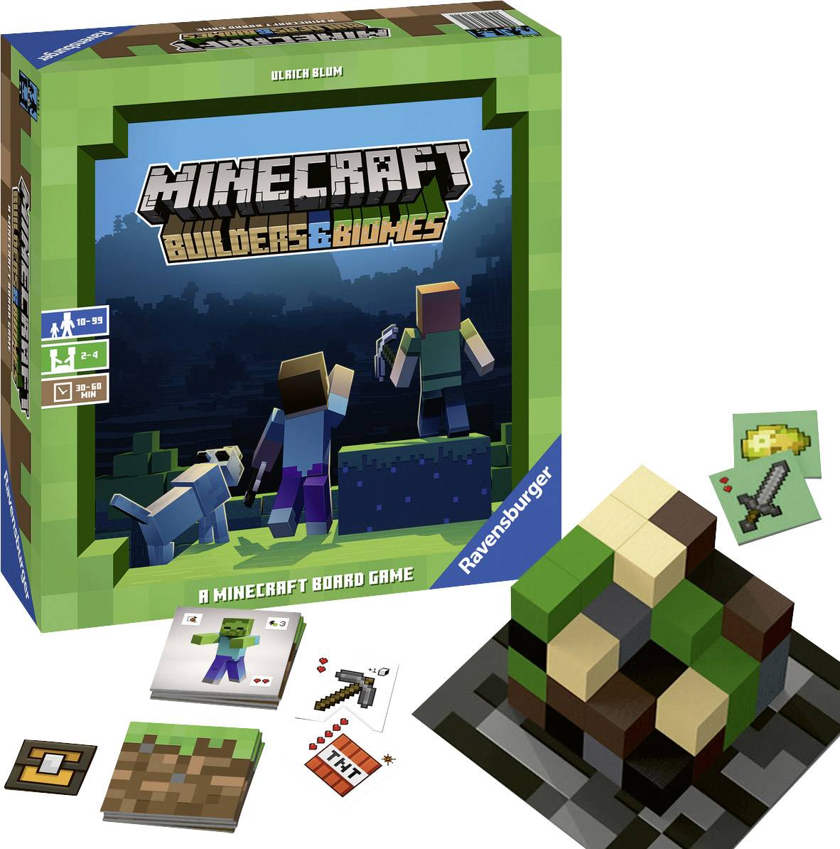 Minecraft Builders & Biomes, Brettspiel, Auf Kacheln basierend, 10 Jahr(e), 30 m