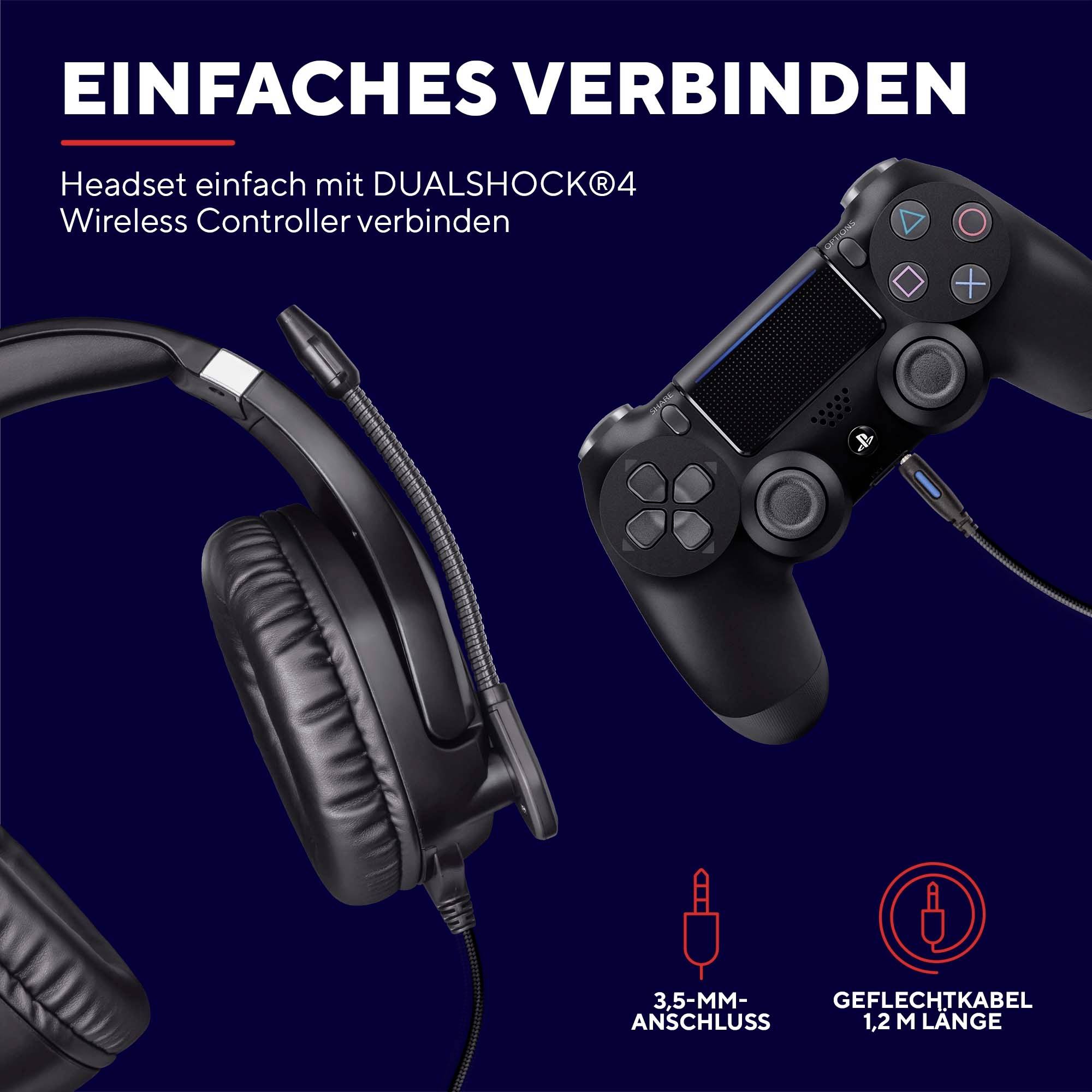 Trust GXT 488 FORZE Over Ear Headset kabelgebunden Stereo Schwarz Mikrofon-Rauschunterdrückung Mikr