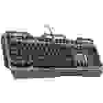 Trust GXT856 TORAC filaire, USB Clavier de gaming allemand, QWERTZ noir éclairé, touches multimédia