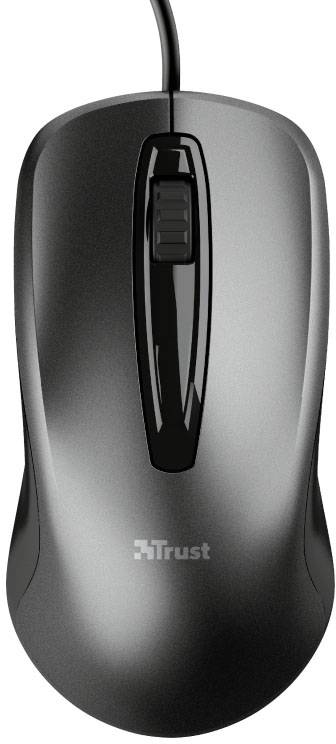 Trust CARVE Maus USB Optisch Schwarz 3 Tasten 1200 dpi
