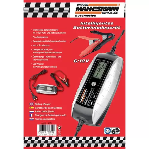 Brüder Mannesmann M12715 Kfz-Ladegerät 12 V, 6V Brüder Mannesmann M12715 Kfz-Ladegerät 12 V, 6V