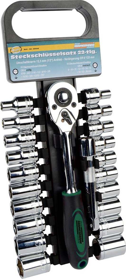 Brüder Mannesmann Steckschlüsselsatz 1/2" 22teilig M29106
