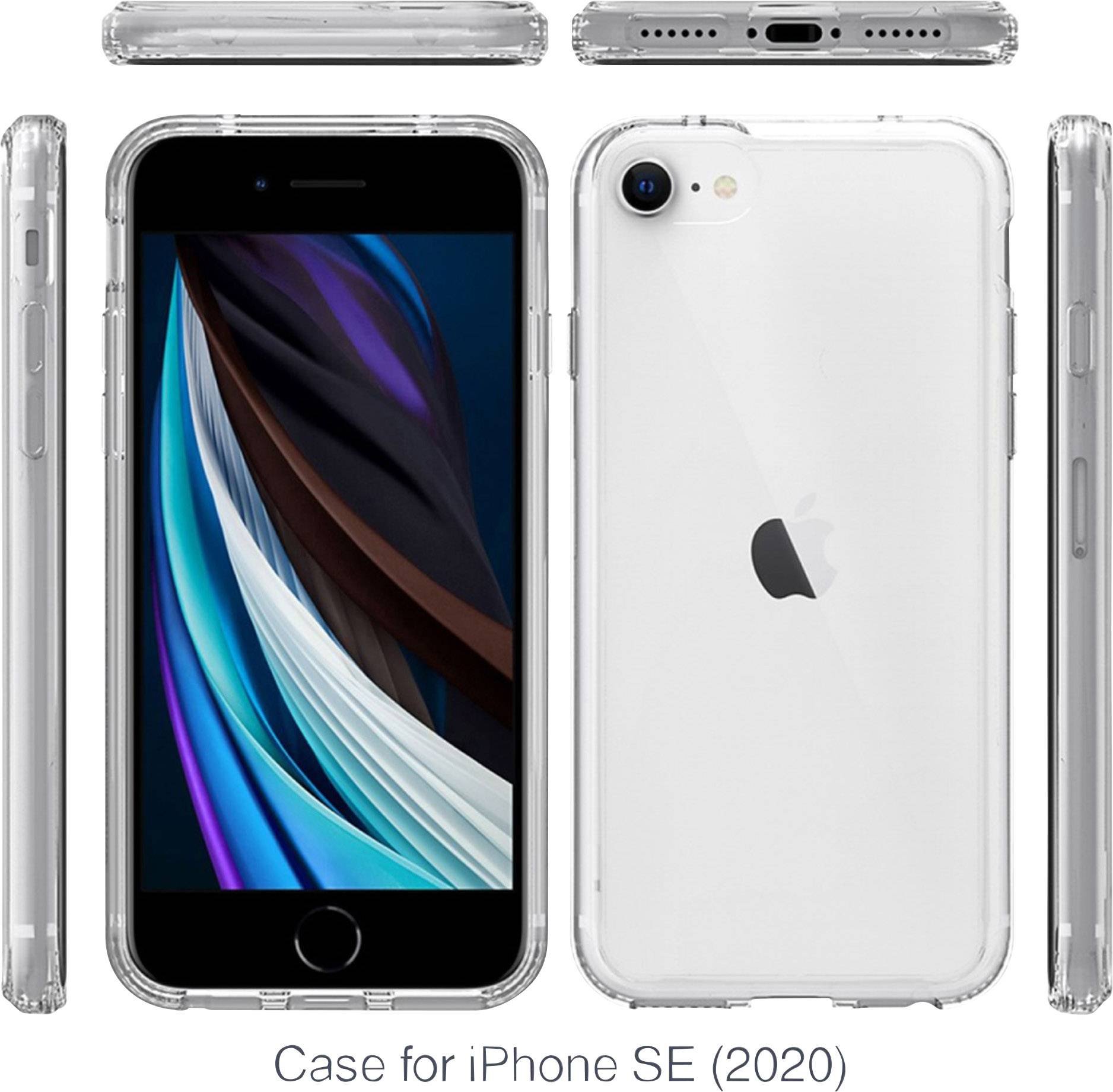 JT Berlin Pankow Clear Backcover Apple iPhone SE (2020), iPhone 8, iPhone 7 Transparent Induktives Laden 10694