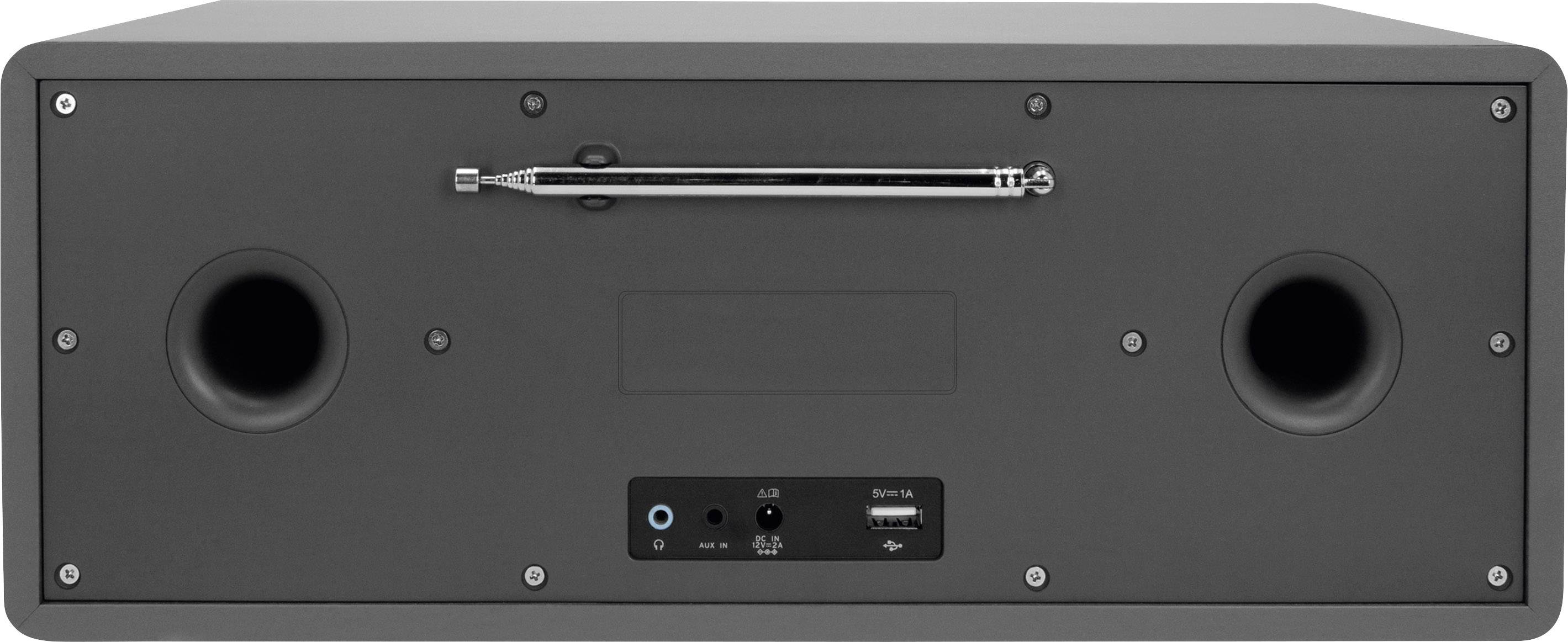 TechniSat DIGITRADIO 451 CD IR Internet Tischradio Internet, DAB+, UKW AUX, Bluetooth®, USB, WLAN, Internetradio Inkl. Fernbedienung, Spotify Anthra