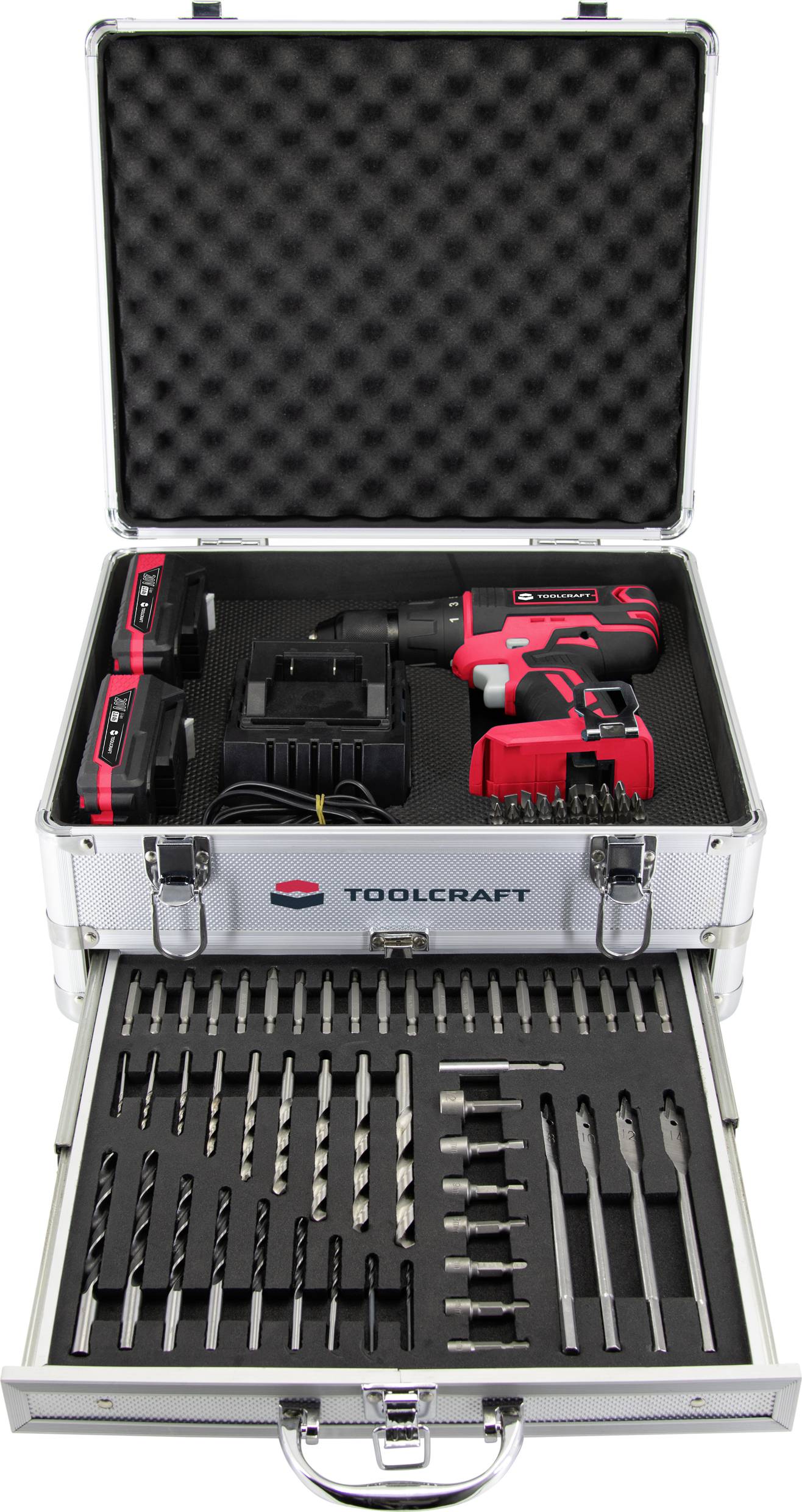 TOOLCRAFT ASS-KA118 / TAWB-200 2-Gang-Akku-Schlagbohrschrauber inkl. 2. Akku, inkl. Ladegerät, inkl. Koffer