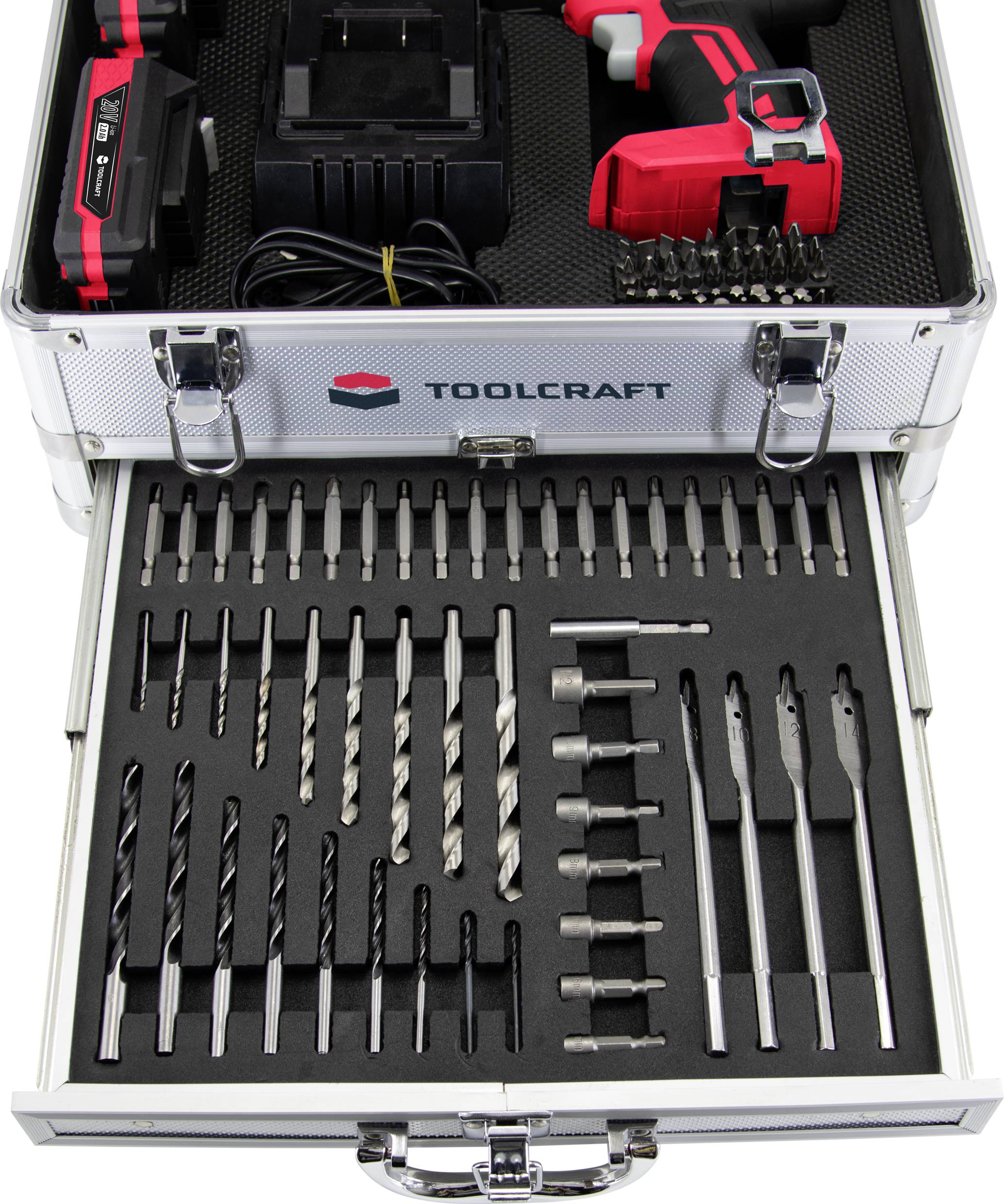 TOOLCRAFT ASS-KA118 / TAWB-200 2-Gang-Akku-Schlagbohrschrauber inkl. 2. Akku, inkl. Ladegerät, inkl. Koffer