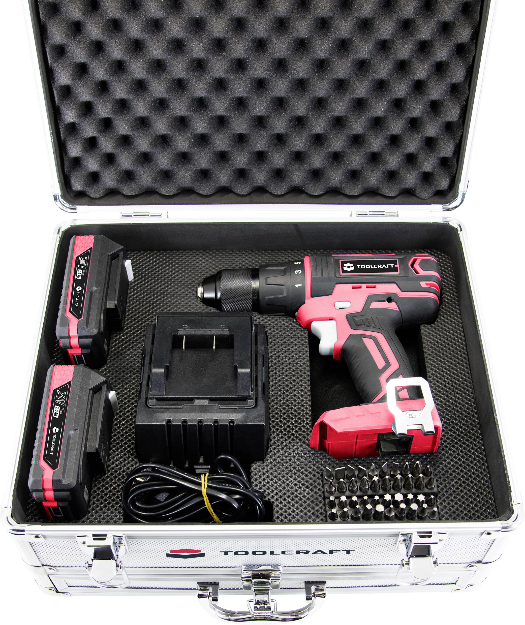 TOOLCRAFT ASS-KA118 / TAWB-200 2-Gang-Akku-Schlagbohrschrauber inkl. 2. Akku, inkl. Ladegerät, inkl. Koffer