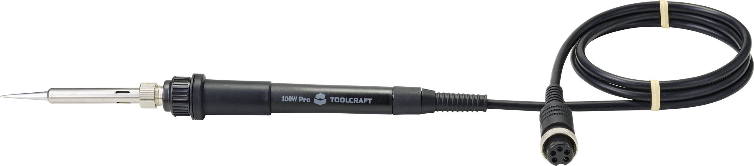 Lötkolben mit Kabel und Stecker, geeignet für elektronische Lötarbeiten. Im Bild liegt der Lötkolben horizontal mit sichtbarer Spitze.