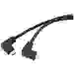 Renkforce USB-Kabel USB 3.2 Gen2 (USB 3.1 Gen2) USB-C® Stecker, USB-C® Stecker 1.20m Schwarz 90° nach links gewinkelt RF-4633064