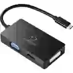 Renkforce RF-4633066 USB-C® / HDMI / DVI / VGA Adapter [1x USB-C® Stecker - 1x VGA-Buchse, HDMI-Buc Renkforce RF-4633066 USB-C® / HDMI / DVI / VGA Adapter [1x USB-C® Stecker - 1x VGA-Buchse, HDMI-Buc